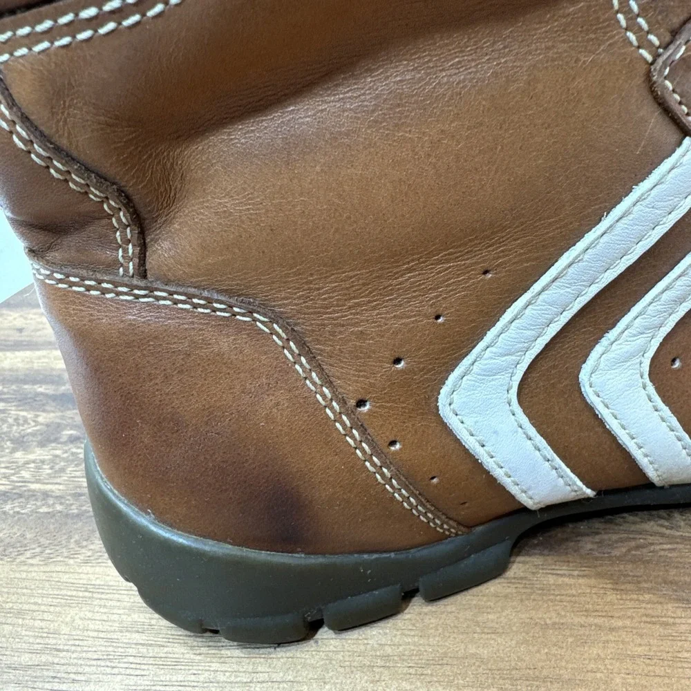 GBX Leather Ankle Boot Men's 10 M Dress Shoes‎ Brown Casual Lace Up 146914-9